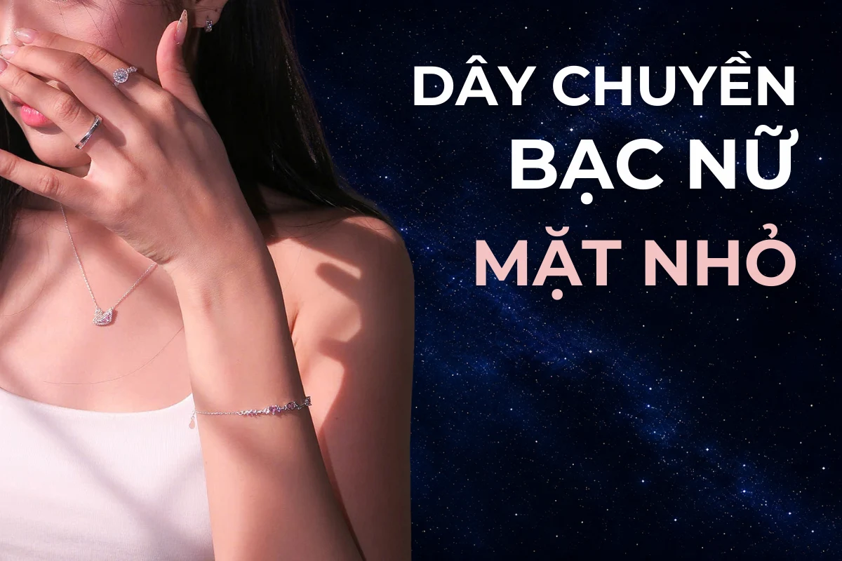Dây chuyền bạc nữ mặt nhỏ tinh tế: top mẫu tặng nàng