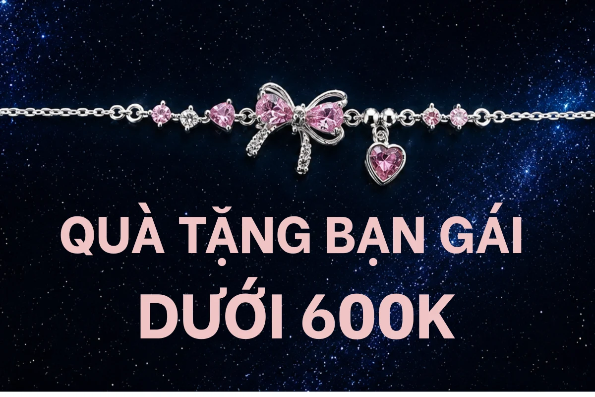 Quà tặng bạn gái dưới 600k mà sang: vòng tay bạc khiến nàng bất ngờ