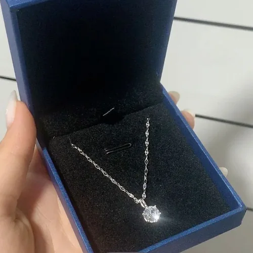 Khách đánh giá Dây chuyền bạc nữ đá trơn 8 ly xích đôi Asimi Double Line DC40