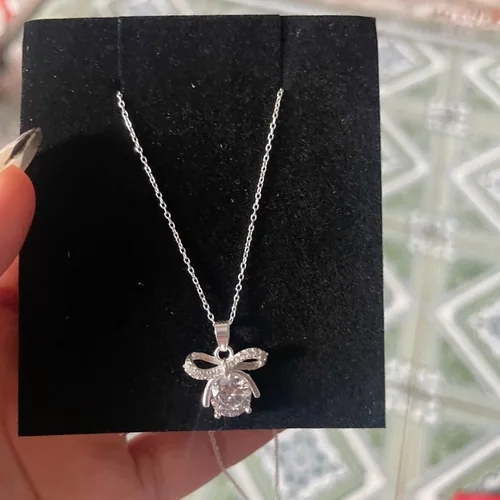 Khách đánh giá Dây chuyền bạc Ý S925 dây nơ sang trọng Asimi Tie Princess DC52