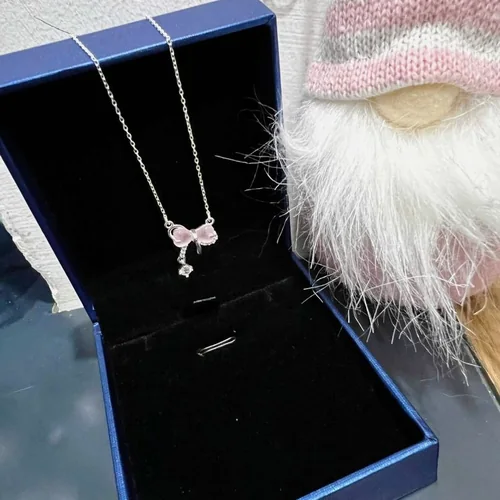 Khách đánh giá Dây chuyền bạc nữ nơ điệu trái tim Asimi Lace Embrace DC76