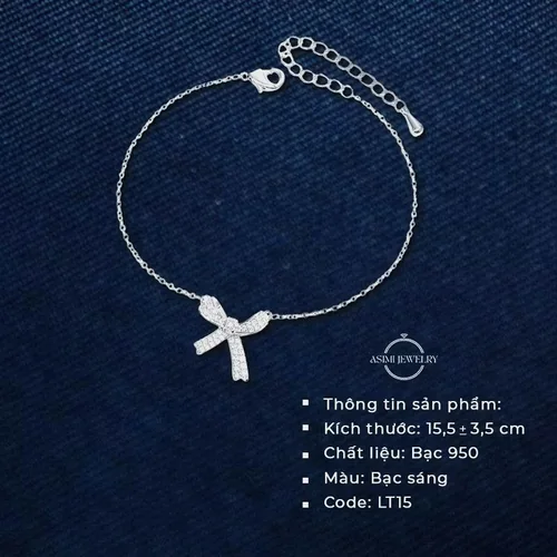 Khách đánh giá Lắc tay bạc Ý S925 chiếc nơ Asimi Bow Tie LT15