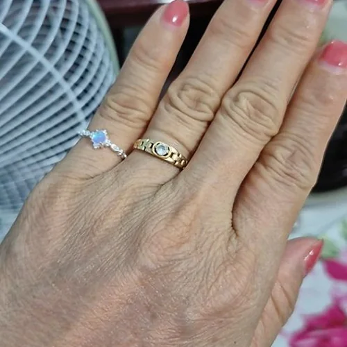 Khách đánh giá Nhẫn nữ bạc kiểu dáng thanh mảnh Asimi Opal Embrace NA24